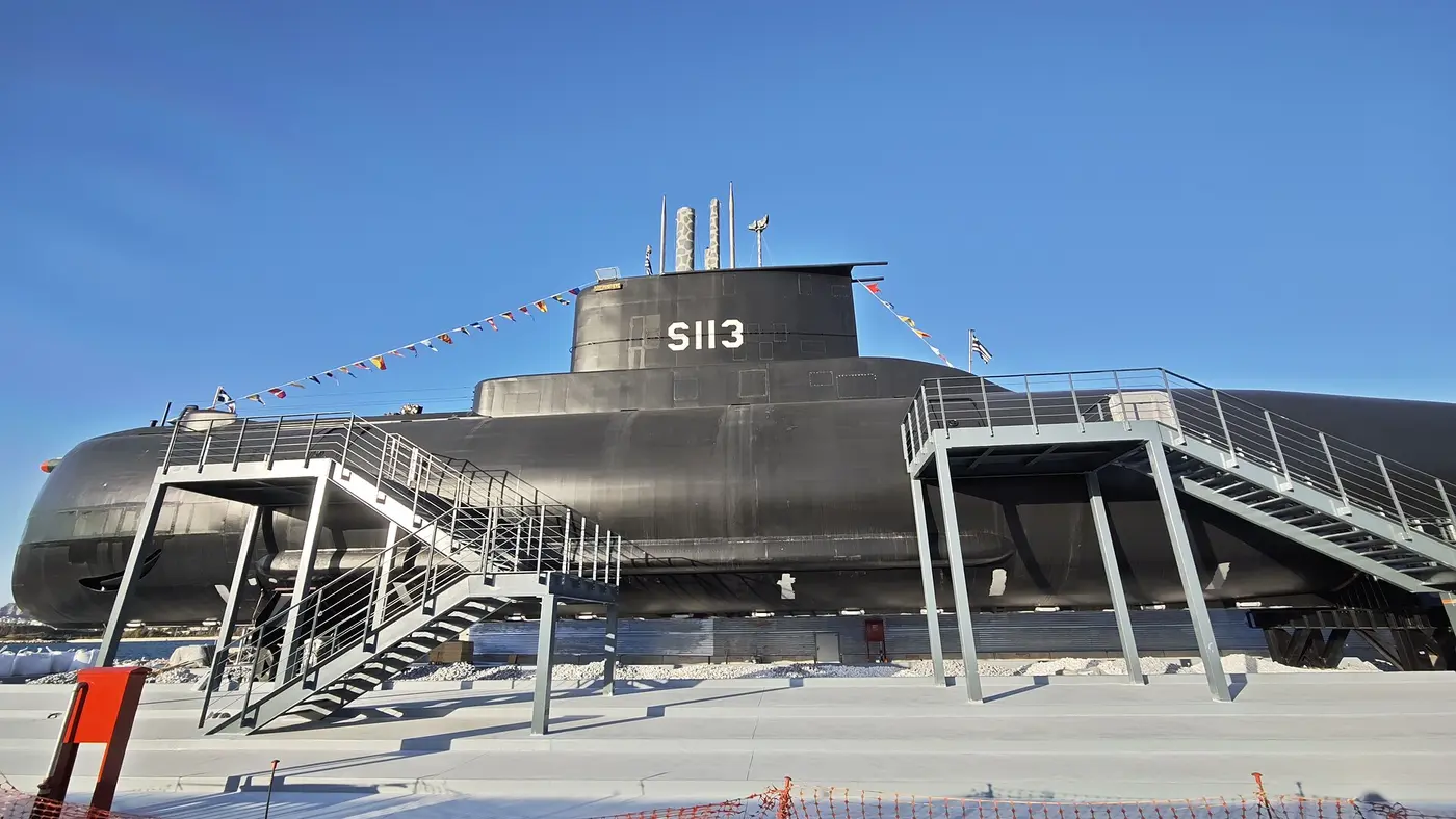 Το υποβρύχιο Πρωτεύς S-113 στο Άλσος Ελληνικής Ναυτικής Παράδοσης στο Παλαιό Φάληρο