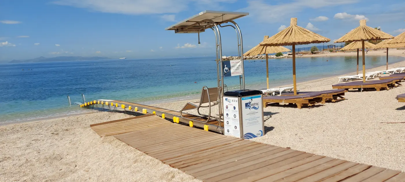 Plage d'Alimos vue aérienne