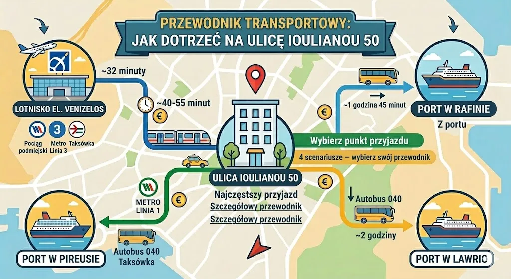 Przewodnik transportowy: Jak dotrzeć na Ioulianou 50